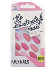 The Illustrated Nail Party Pink Faux Nails