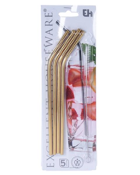 Excellent Houseware Metalsugerør Guld (U)