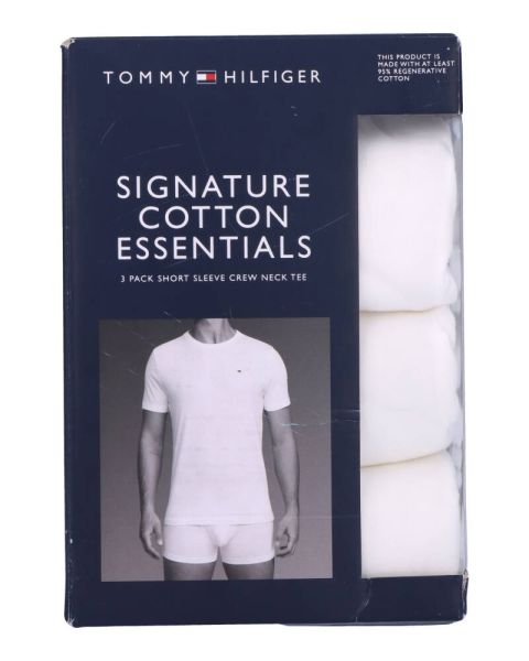 Tommy Hilfiger Cotton Crew Neck Tee 3-Pack Hvid Str. S