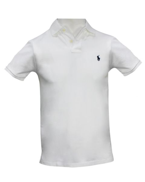 Polo Ralph Lauren  Slim Fit Polo White Str M
