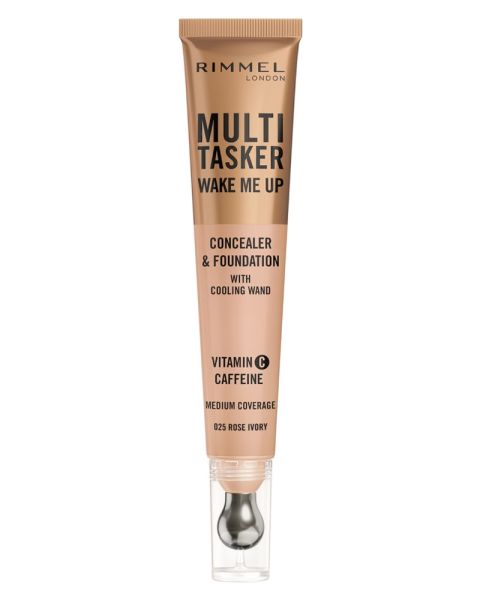 Rimmel London Multi-Tasker Wake Me Up Concealer & Foundation 025 Rose Ivory
