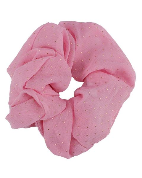 Everneed Scrunchie Rosa med Guld Dots (U) Everneed Scrunchie Rosa med Guld Dots (U)