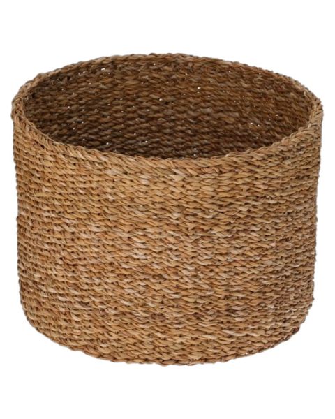 Excellent Housware H&S Collections Round Seagrass Basket 25x15